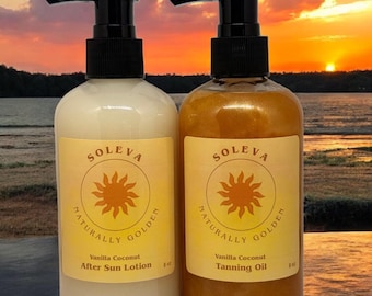 Natural Tanning Oil and After Sun Lotion