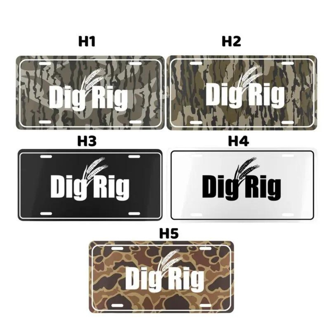 Dig Rig Vanity License Plate – Custom Truck Plate, Offroad Utility ...