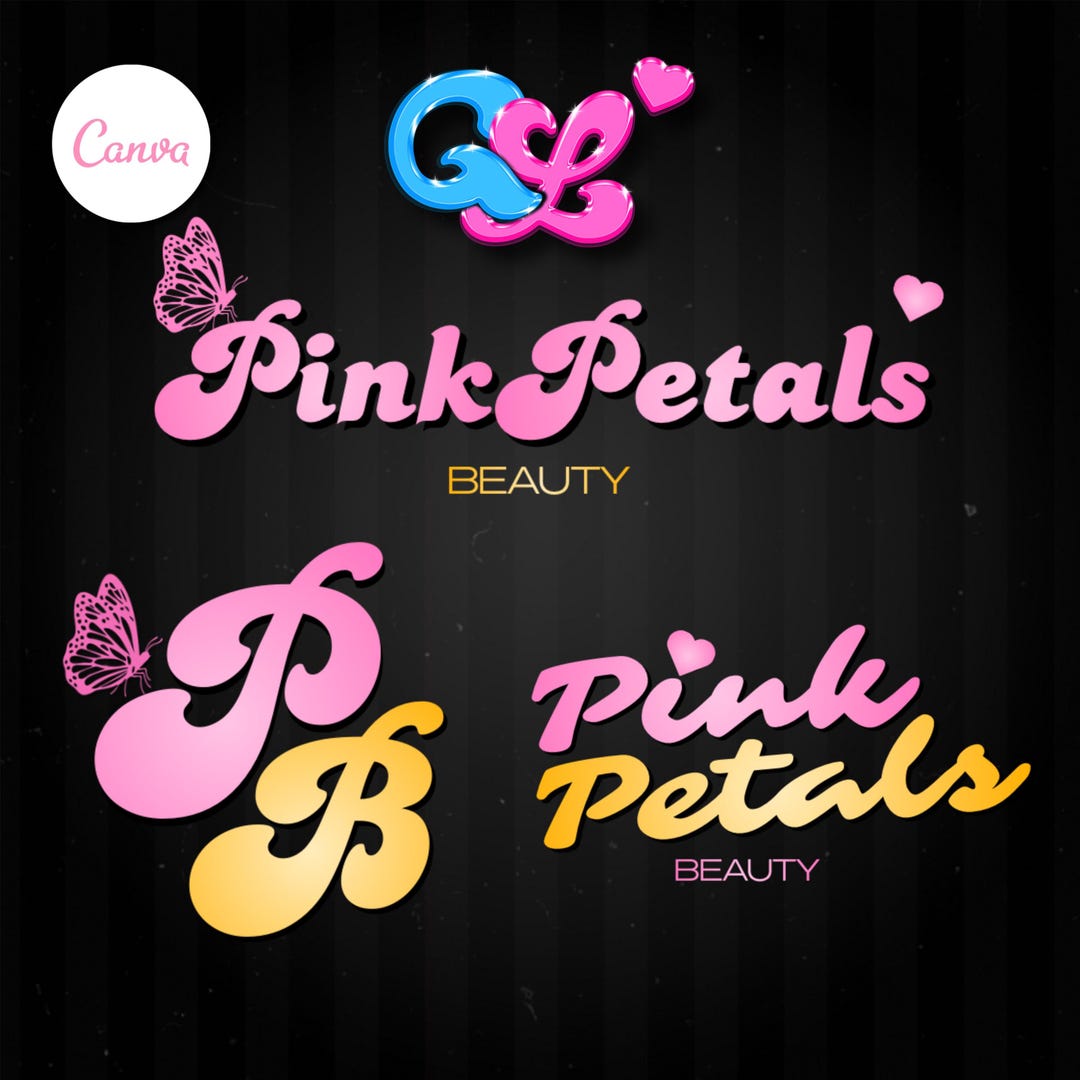 customize 12,310+ pink logo templates online - canva... Pink Beauty Logo Canva Template | Editable Branding Design (digital ...