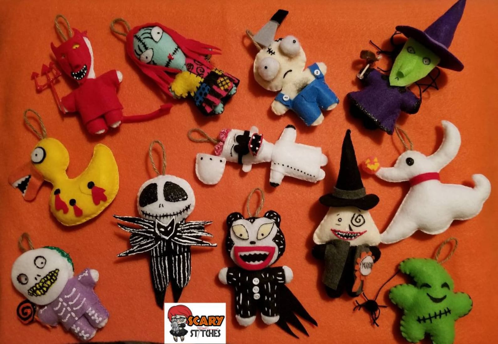 12 Nightmare Before Christmas Ornament Set Etsy