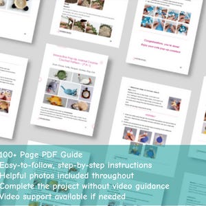 crochet pattern pdf preview step by step instructions with photos pop up coaster pattern tutorial pages