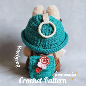 Doll's Mini Backpack Crochet Pattern PDF | Plush pouch | Amigurumi Doll Bag| Tiny Doll Accessory