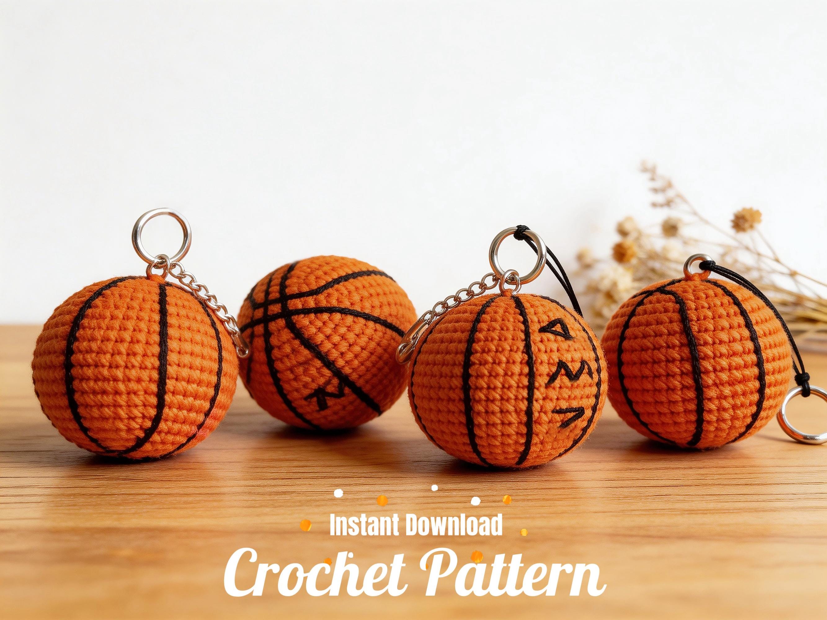 30 Basketball Crochet Patterns for Fans, Gifts, and Game-Day Decor 18 Mini Basketball Keychain Amigurumi Pattern