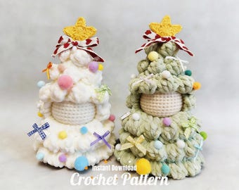 Christmas Tree Doll Outfit Crochet Pattern PDF | Tree Costume with Star | 10-17cm plush Clothes