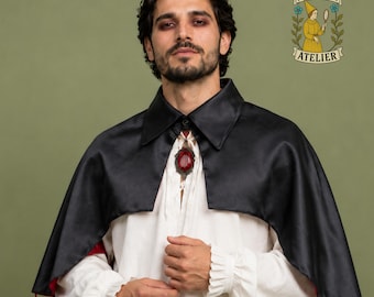 Dracula Cape for Men, Gothic Vampire Cloak, Halloween Costume Cape, Vampire Cosplay Cape, Gothic Costume Accessory