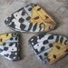 Focal, laminated hambabalud wood & paper, white/black/yellow, (2) 37x25mm,(1) 51x33mm top-drilled double-sided btrfly wing. JD171