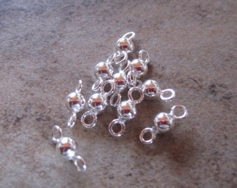 10 Links, sterling silver, 3mm round.  - JD193