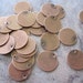 50 Antiqued Copper-Plated Brass Drops, 12mm Flat Round - JD9