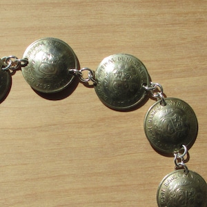 Peru Tupac Amaru Coin Bracelet