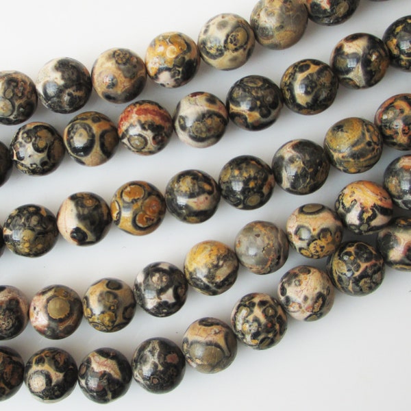 Poppy Jasper Stone Beads Two Sizes 13.5 mm and 10 mm