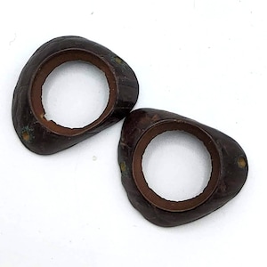Tagua Nut &quot;Frame&quot; Beads - 2 Beads