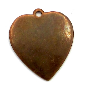 Little Copper Heart with Bail - One
