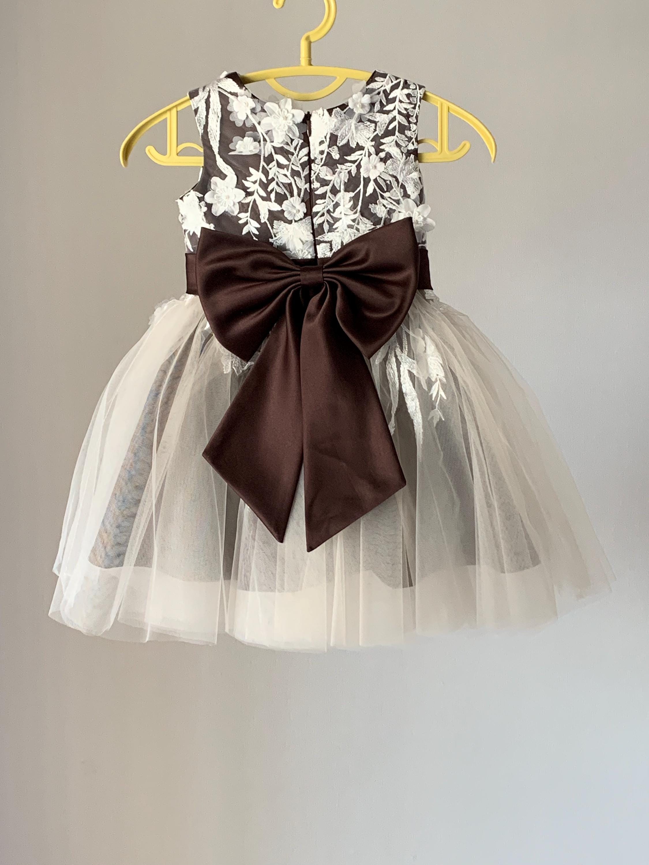 chocolate brown baby girl dress Baby Girl Chocolate Brown Dress