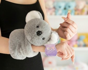 Adorable Gray Koala Wrist Plush Toy | Huggable Animal Slap Band for Parties & Gifts