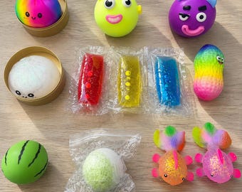 Cute Squishy Box, Dog Face Watermelon Squishy Blind Box, Random Food & Animal Theme Slow Rising Sensory Fidget Toy, Stress Relief
