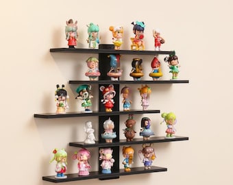 Estante de pared minimalista / Estante flotante moderno para figuras y objetos de colección