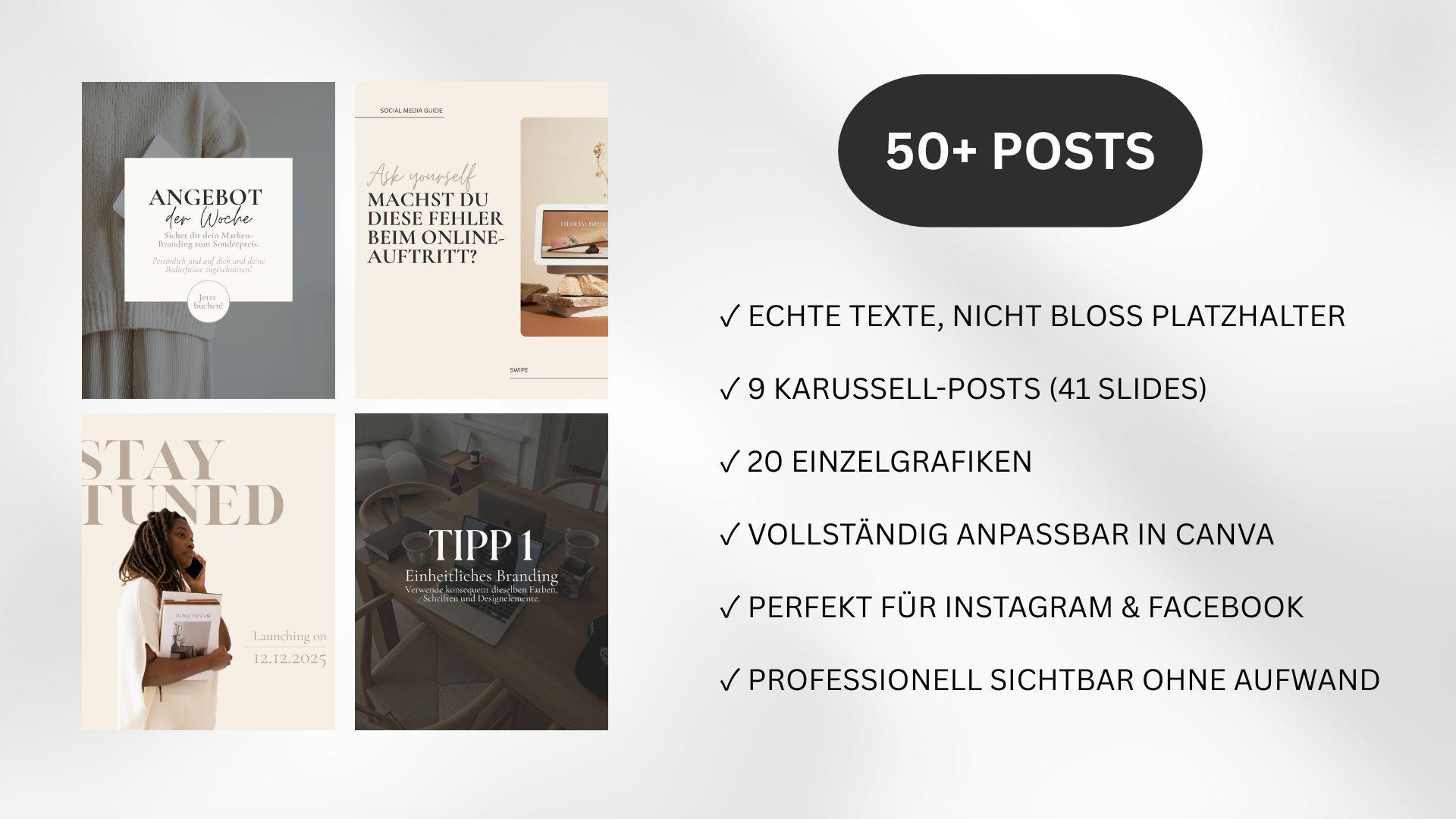60+ Canva Social Media Templates | 29 Instagram Posts (9 Carousel Posts ...