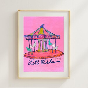 ART PRINT- Let&#39;s Ride  Cowgirl