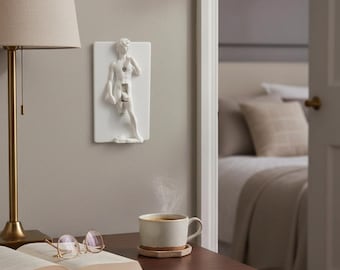 Lichtschalterabdeckung mit Michelangelos David, 3D-Skulptur, witzige Schalterplatte, humorvolle Wohndekoration