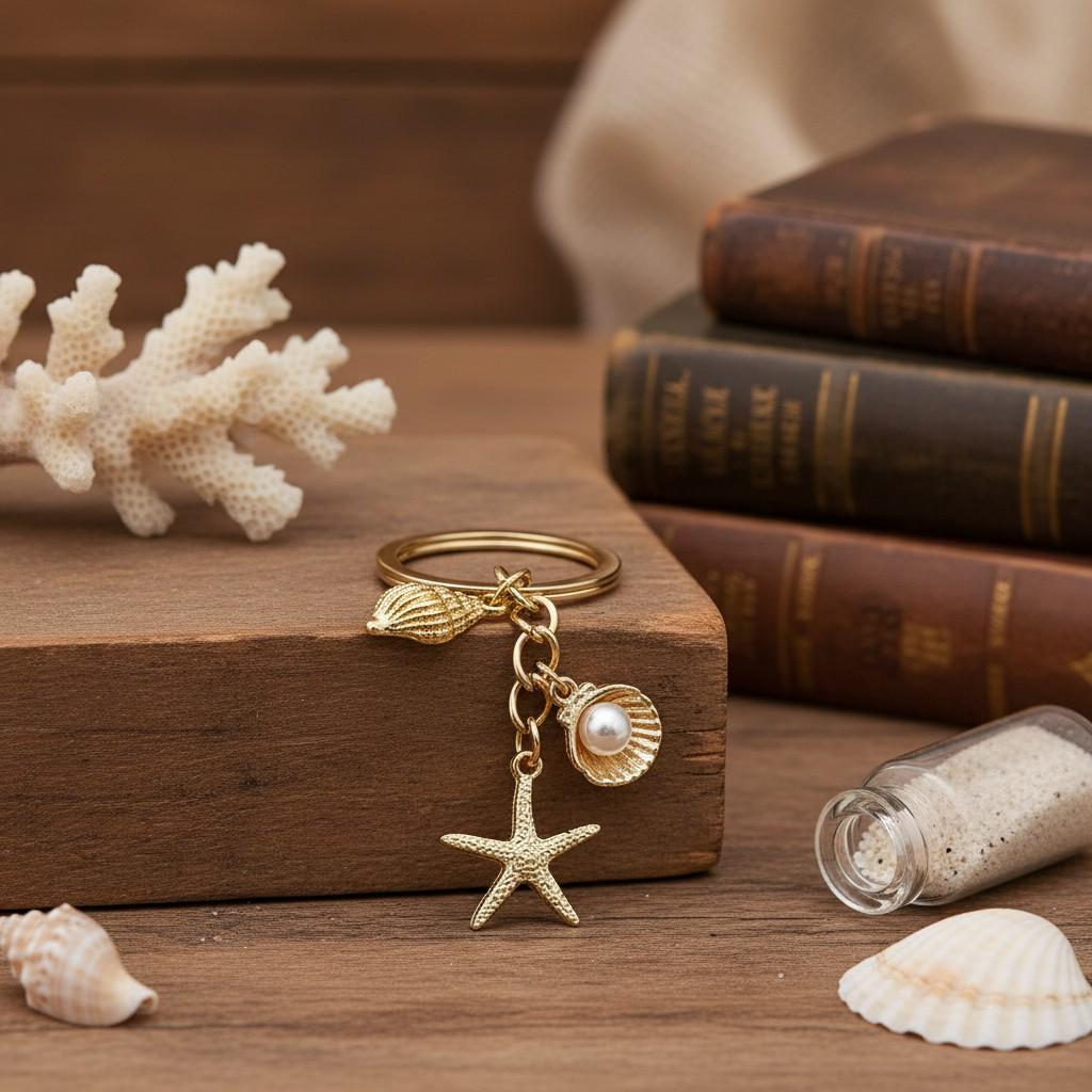 Beaded Bag Charm Seashell Keychain - Buy Seashell Keychain With Free Shipping On Shell Purse Charm