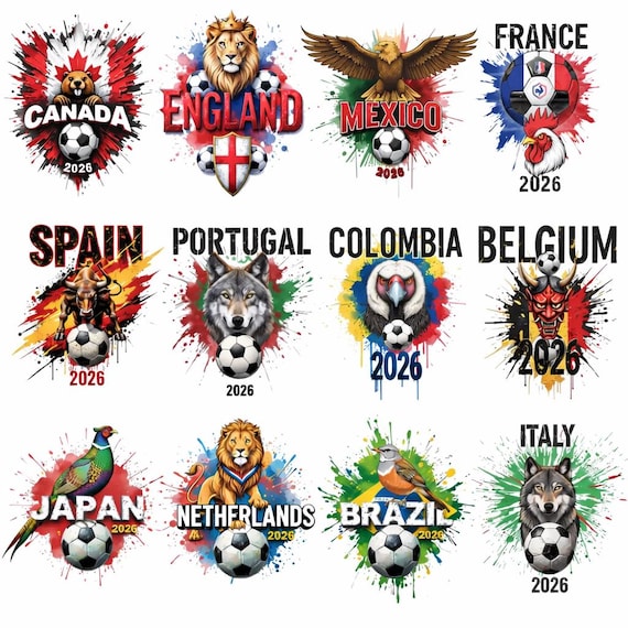 Soccer Png | World Cup 2026 Png Bundle | USA CANADA MEXICO Spain Cup Png | Animal | Soccer Svg | Soccer Flag (Digital Download)