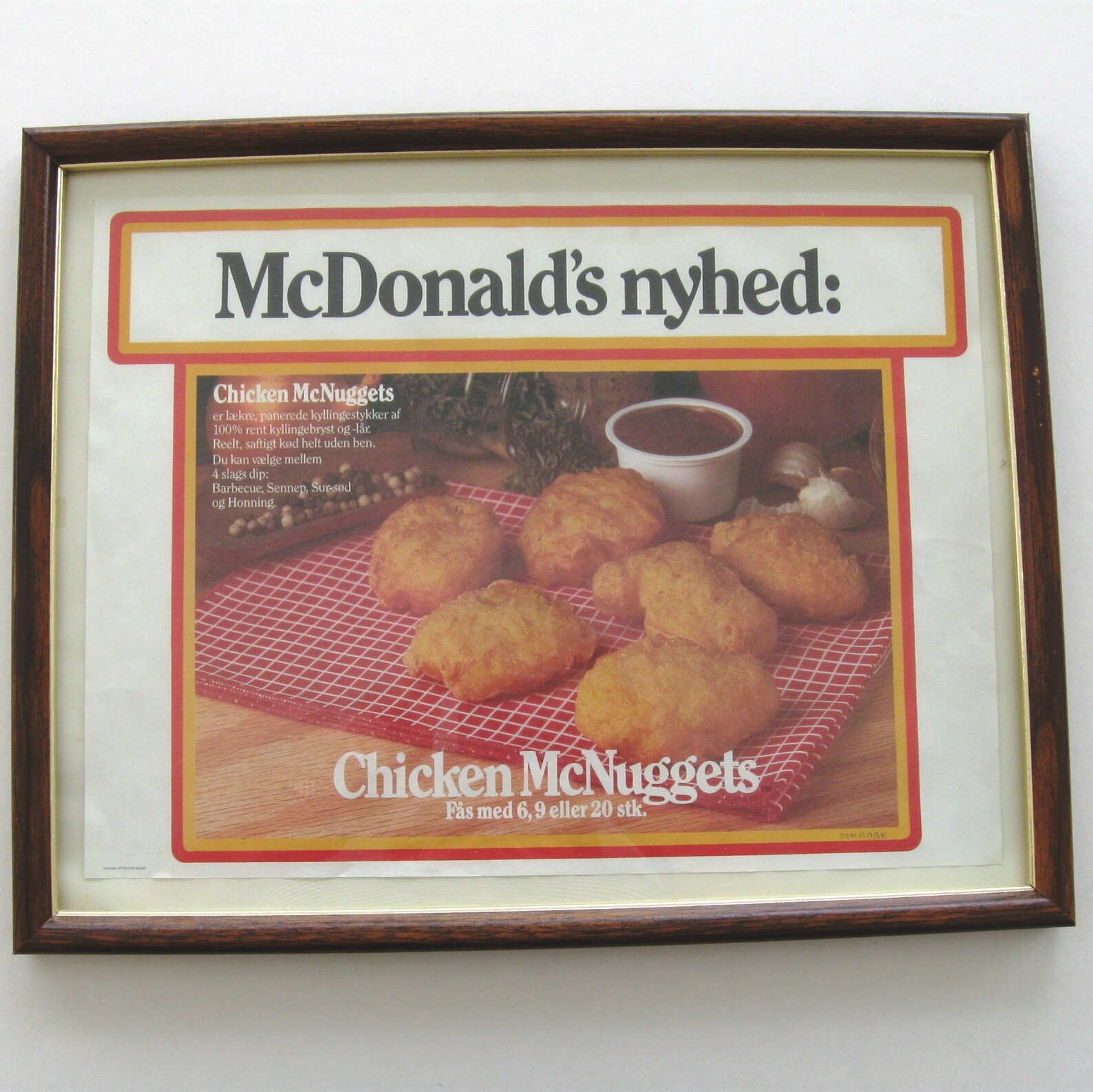 McDonalds Danish Trayliner or Placemat 1985 with Chicken Etsy