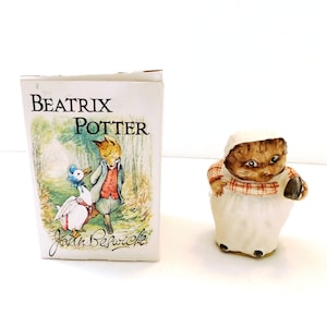 Vintage Beswick Beatrix Potter Mrs. Tiggy Winkle Figurine, Royal Doulton 1974-1985 with Box, Hedgehog