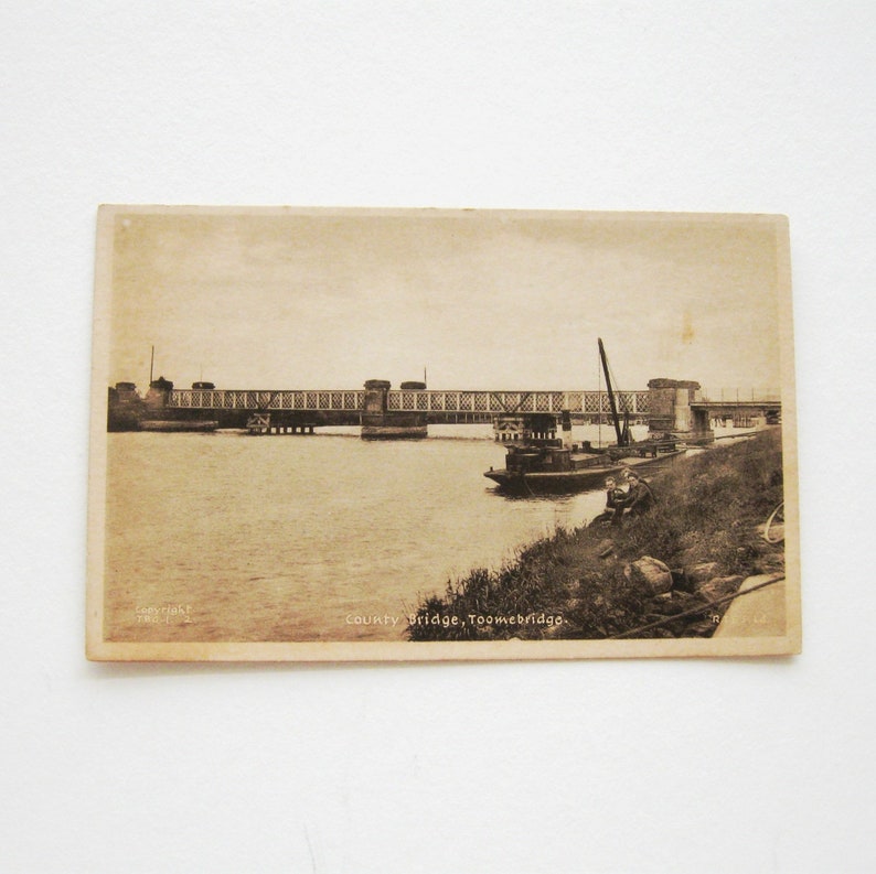 Toomebridge Real Photo Tuck\u2019s Postcard Antrim County Bridge Vintage Tucks Postcard Northern Ireland