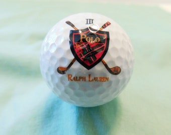 Logo Ralph Lauren Polo III Golf Ball Vintage Sports Advertising