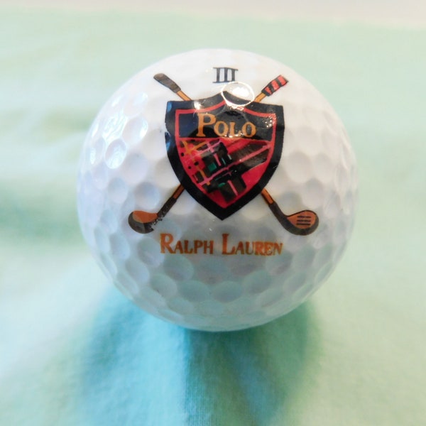 Logo Ralph Lauren Polo III Golf Ball Vintage Sports Advertising