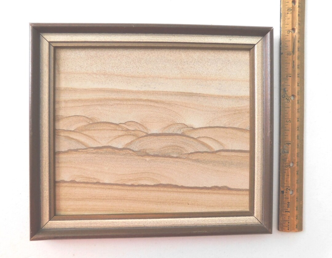 Sandstone Frame Large Sandstone Picture Rock Slab Framed Natural Desert Landscape Utah ...