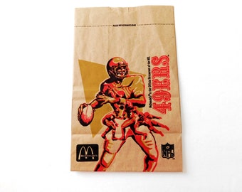 McDonald's San Francisco 49ers 1994-5 Unused  Paper Bag Vintage