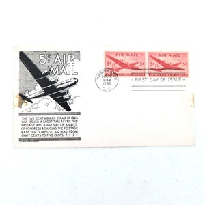 Red Air Mail Stamps | Skymaster (5 Cents Each) — Little Postage House