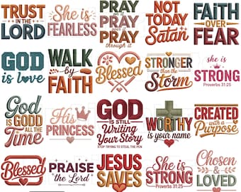 Christian PNG Bundle, Faux Yarn Latch Hook Christian PNG, Faux Embroidery Coquette Jesus PNG, Retro Faith T Shirt Png, Digital Download