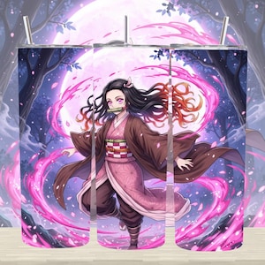 Anime Tumbler Wrap PNG Sublimation  | 20oz Skinny Straight | Sublimation Design | 90s Cartoon Character Inspired Tumbler | Digital Download