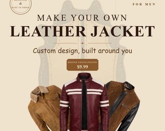 Benutzerdefinierte Herren Lederjacke, machen Sie Ihre eigenen Maßanfertigungen auf Bestellung, entwerfen Sie Ihre Biker Trucker Cafe Racer Harrington Erbjacke Herren