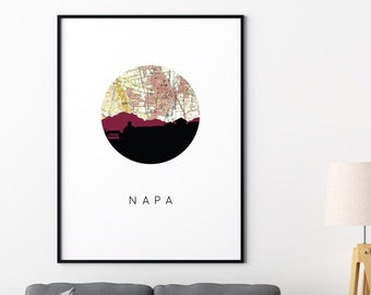 Napa Valley gifts, Napa ornament, Napa Valley map gifts, Napa Christmas ornament, Napa California ornament, gift for wine lover, wine gifts
