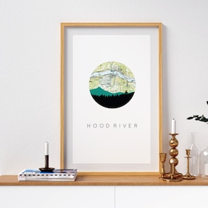 Oregon Print - Hood River Art Print, Pacific Northwest Wall Art, Oregon Home Decor, Mountain Landscape Decor, Nature Print