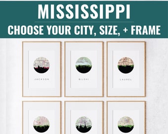 Mississippi state signs, state wall art, Mississippi art, Oxford Mississippi art, Yazoo Mississippi, state wall art, city skyline art