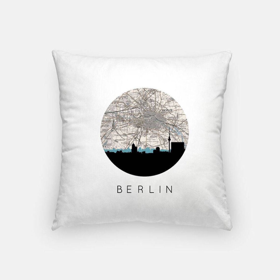 Berlin pillow Berlin Map Pillow Berlin Germany pillow Etsy