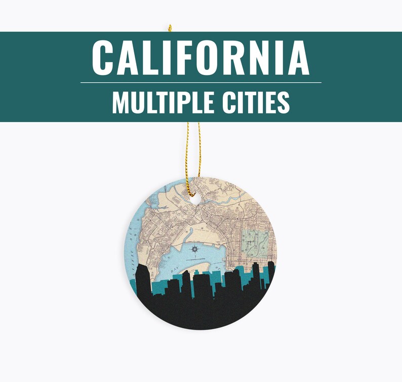 PaperFinchDesign California City Skyline Ornament - Thumbnail 5