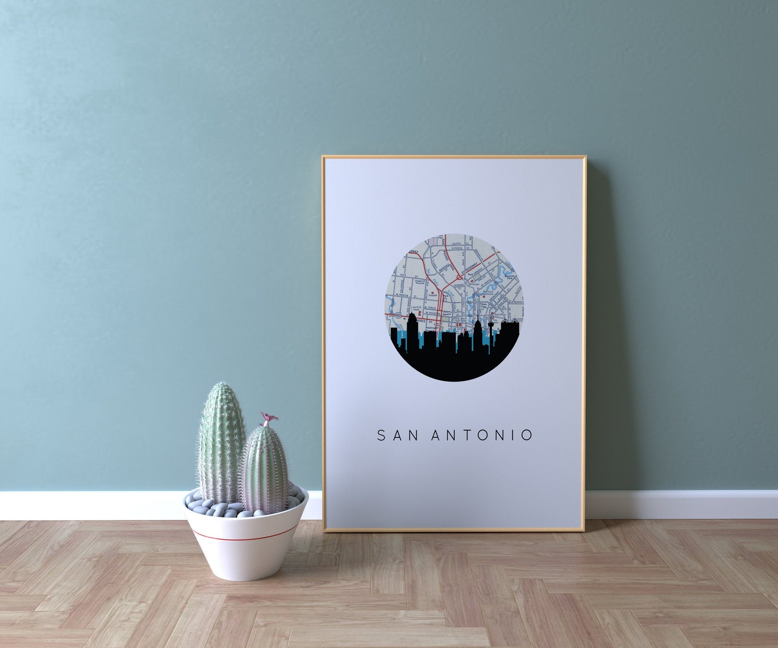 San Antonio Texas wall art Texas apartment decor San Antonio Etsy