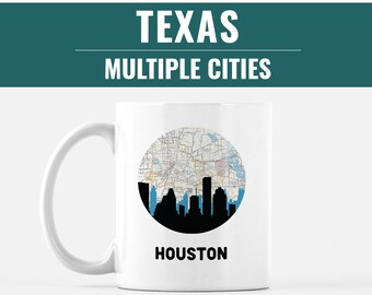 Texas coffee mug, Austin mug, San Antonio Texas mug, Dallas Texas coffee mug, Houston gifts, Texas kitchen gifts, mug for Texas cities