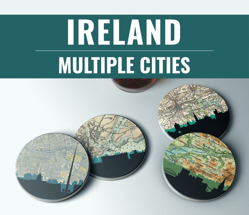 PaperFinchDesign Ireland City Map Coaster - Thumbnail 2