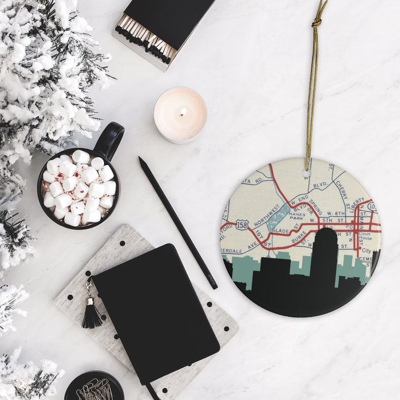 Winston Salem North Carolina Skyline Ceramic Christmas Etsy