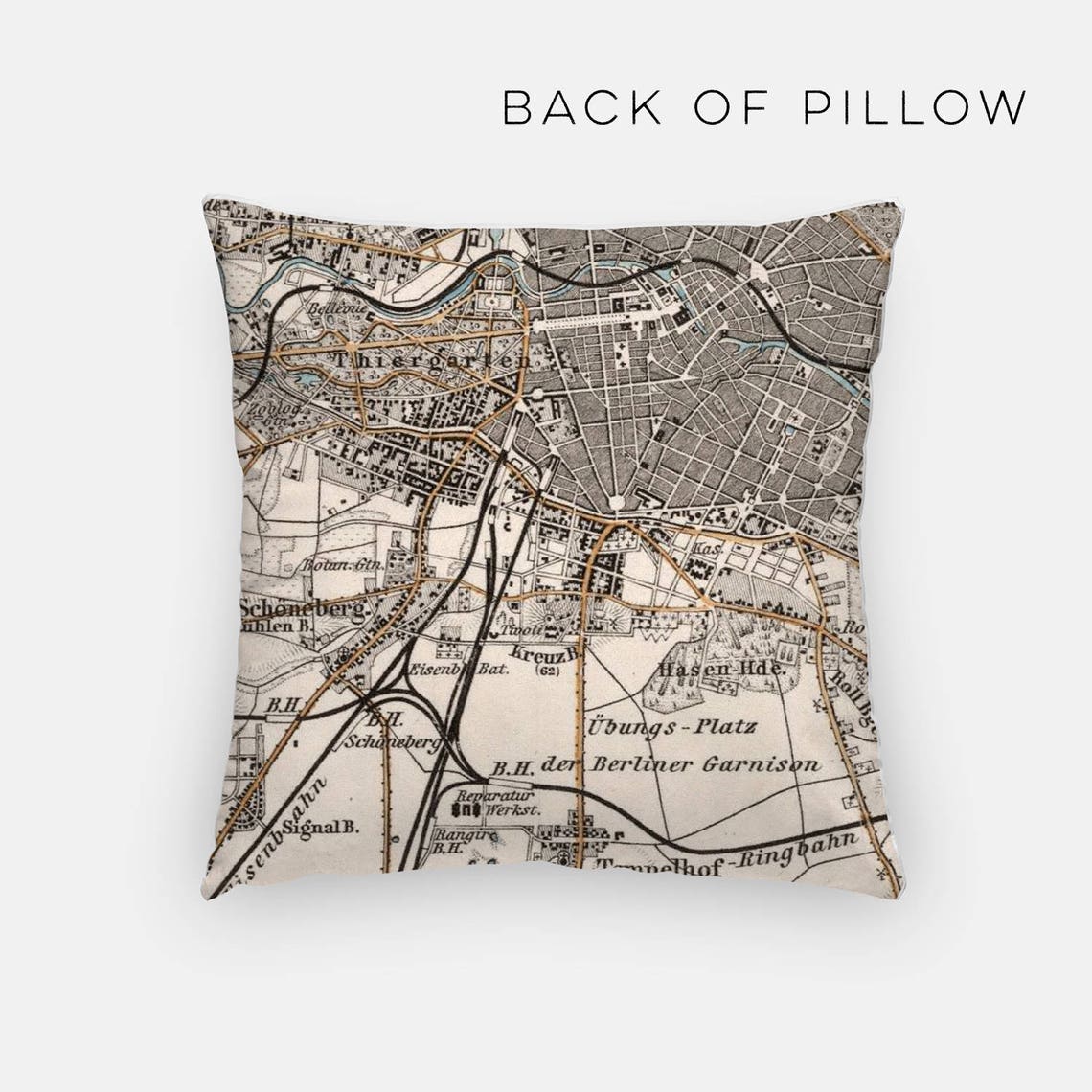 Berlin pillow Berlin Map Pillow Berlin Germany pillow Etsy