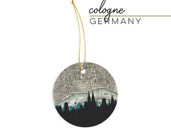 Cologne skyline Christmas ornament, Cologne Germany ornament, Cologne Germany Christmas, Cologne gifts, Europe Christmas ornaments
