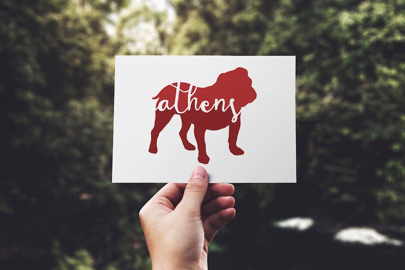 Athens GA Bulldog Konsttryck: Dekor till studentboendet bild 1