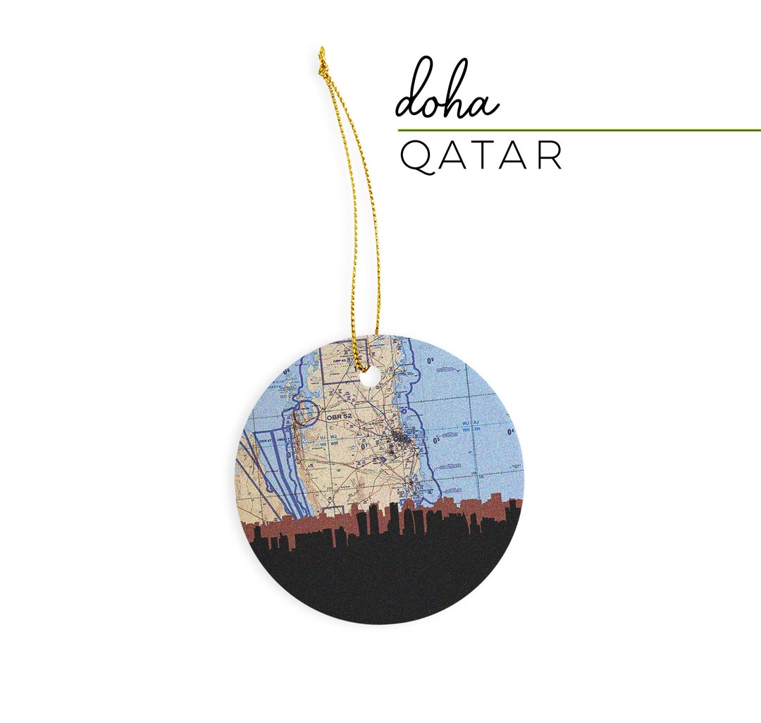 Doha Qatar Ornament Doha Qatar Christmas Ornament Middle Etsy