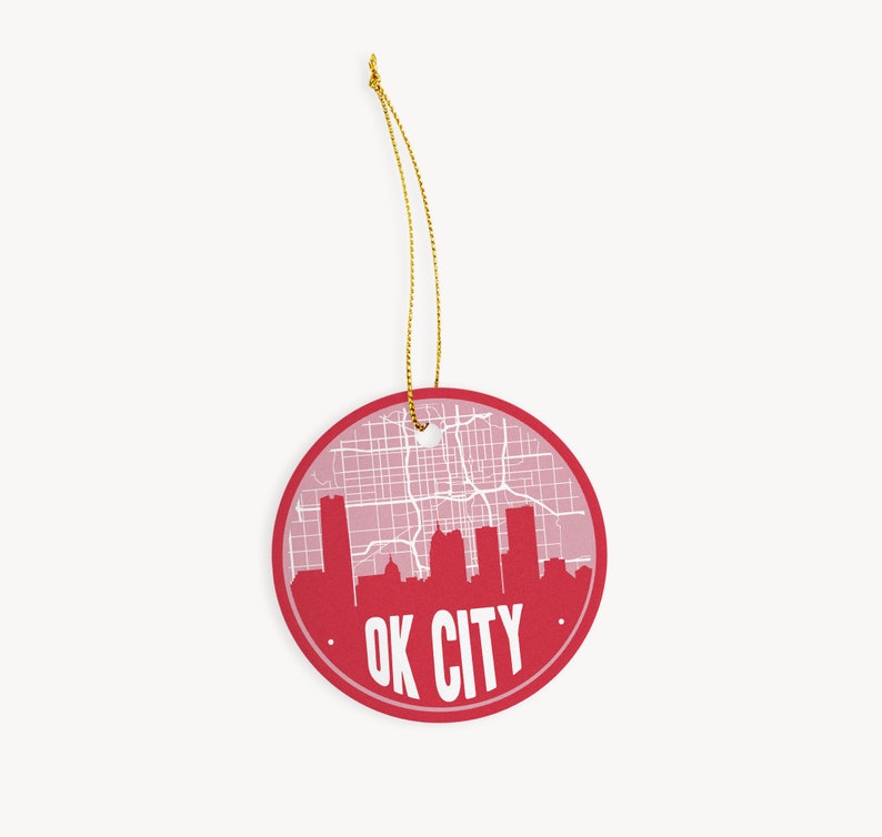 Oklahoma State Gifts Oklahoma City and Tulsa Skyline Ornaments, Unique